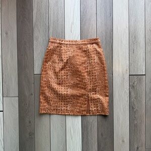 Paolo Santini Vintage Crocodile Print Skirt | Size: 4